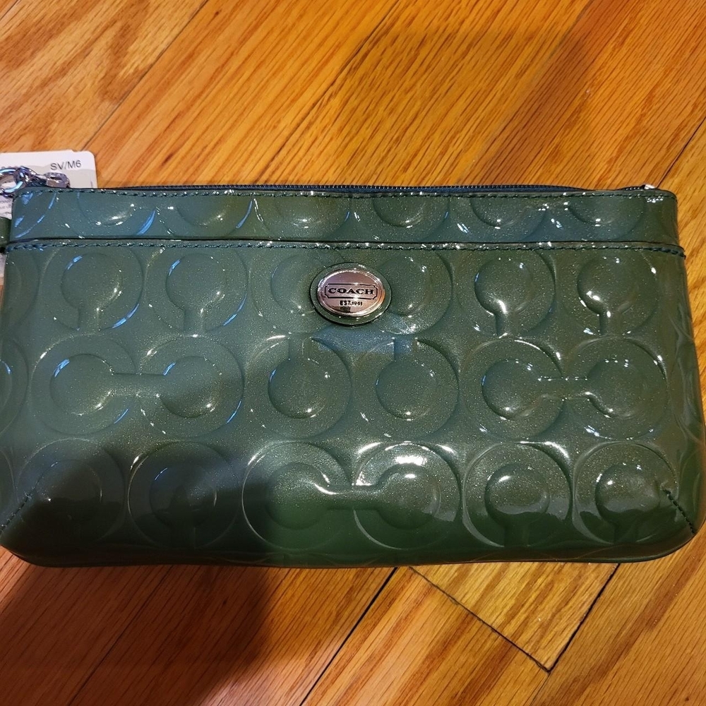 Coach Olive Embossed Clutch